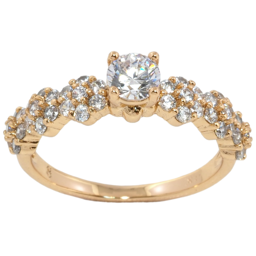Каблучка Xuping Позолота 18K Інкрустація цирконієм» фото №1 Каблучка Xuping Позолота 18K Інкрустація цирконієм» фото №1