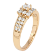 Каблучка Xuping Позолота 18K Кришталева квіточка» фото №2