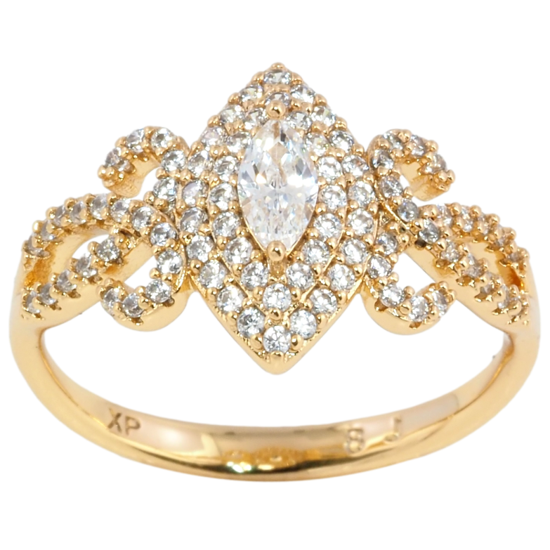 Каблучка Xuping Позолота 18K Інкрустація цирконієм» фото №5