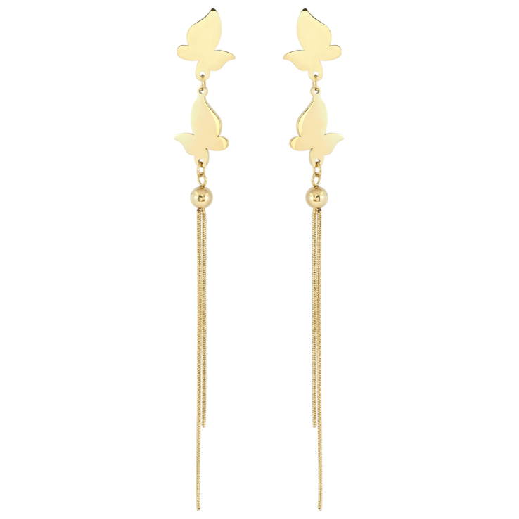 Серьги Xuping TTM Stainless Steel цвет 14K пусеты Подвески бабочки фото №11