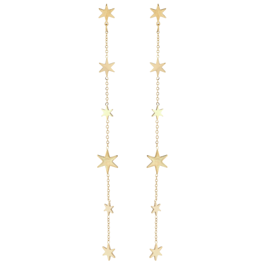 Серьги Xuping TTM Stainless Steel цвет 14K пусеты Звездные подвески фото №1 Серьги Xuping TTM Stainless Steel цвет 14K пусеты Звездные подвески фото №1