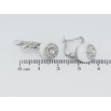 Серьги Xuping TTM Stainless Steel цвет Родий английский замок Узор с белой керамикой и цирконием фото №2 Серьги Xuping TTM Stainless Steel цвет Родий английский замок Узор с белой керамикой и цирконием фото №2