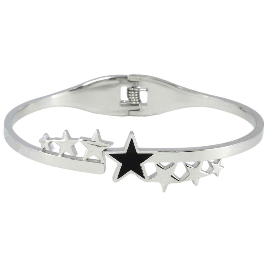 Браслет Xuping ТТМ Stainless Steel цвет Родий Звезды ø 6см фото №1 Браслет Xuping ТТМ Stainless Steel цвет Родий Звезды ø 6см фото №1