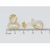 Сережки Xuping JEAN GOUJON Позолота 14K пусети «Трикутні підвіски з цирконієм і перлинками» фото №2