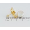 Сережки Xuping JEAN GOUJON Позолота 14K пусети «Квіточки з перлинними підвісками» фото №2