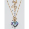 Кулон Xuping колір 18K з кр-ми Swarovski на ланцюжку Кришталеве серце Paradise Shine» довжина 39-44см х 1мм фото №3