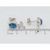 Сережки Xuping колір Родій з кристалами Swarovski пусети Квіточки з кристалами Capri Blue фото №2 Сережки Xuping колір Родій з кристалами Swarovski пусети Квіточки з кристалами Capri Blue фото №2