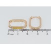 Серьги Xuping Позолота 18K колечки Дорожки циркония с желтой эмалью фото №2 Серьги Xuping Позолота 18K колечки Дорожки циркония с желтой эмалью фото №2