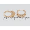 Серьги Xuping Позолота 18K колечки Боковой узор с цирконием фото №2 Серьги Xuping Позолота 18K колечки Боковой узор с цирконием фото №2