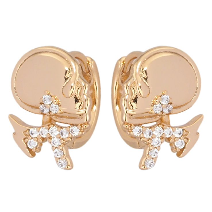 Серьги Xuping Позолота 18K колечки Черепа фото №13 Серьги Xuping Позолота 18K колечки Черепа фото №13