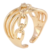 Кольцо Xuping Позолота 18K Широкий узор с цепочкой фото №2 Кольцо Xuping Позолота 18K Широкий узор с цепочкой фото №2