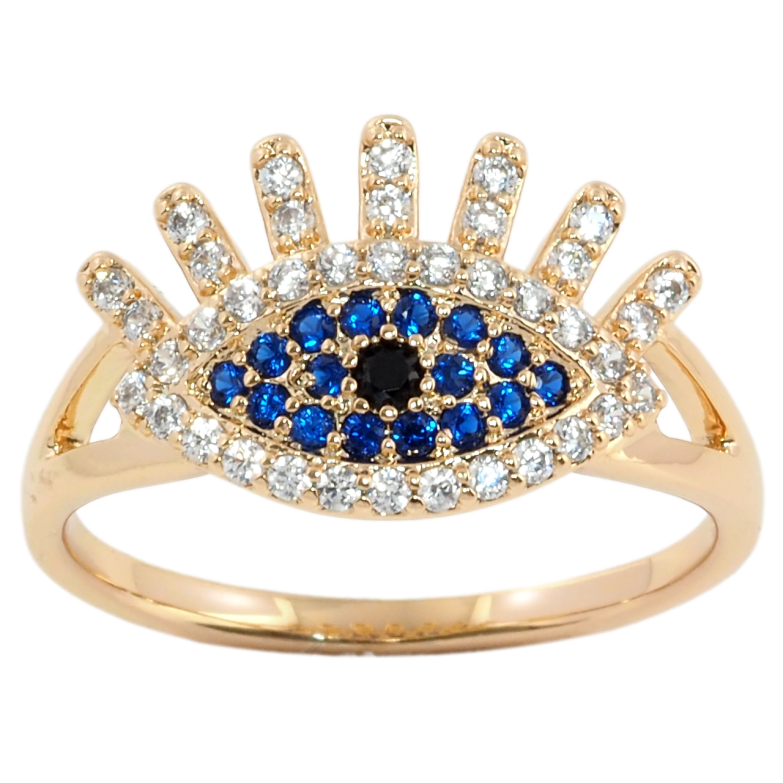 Кольцо Xuping Позолота 18K Глаз с инкрустацией цирконием фото №1