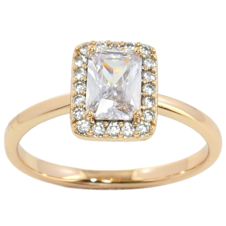 Каблучка Xuping Позолота 18K Фіаніт в обрамленні цирконію фото №20 Каблучка Xuping Позолота 18K Фіаніт в обрамленні цирконію фото №20