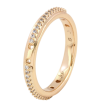 Кольцо Xuping Позолота 18K Узор из дорожек циркония, шир. 3мм фото №2 Кольцо Xuping Позолота 18K Узор из дорожек циркония, шир. 3мм фото №2