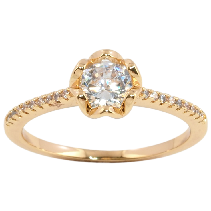 Каблучка Xuping Позолота 18K Фіаніт в оправі корона фото №11 Каблучка Xuping Позолота 18K Фіаніт в оправі корона фото №11