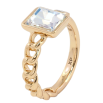 Каблучка Xuping колір 18K з кр-ми Swarovski Візерунок ланцюжок з кристалом Shimmer фото №2 Каблучка Xuping колір 18K з кр-ми Swarovski Візерунок ланцюжок з кристалом Shimmer фото №2