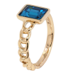 Каблучка Xuping колір 18K з кр-ми Swarovski Візерунок ланцюжок з кристалом Montana фото №2 Каблучка Xuping колір 18K з кр-ми Swarovski Візерунок ланцюжок з кристалом Montana фото №2