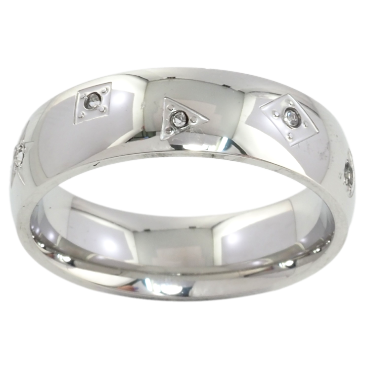 Кольцо Xuping TTM Stainless Steel Цвет Родий Вставки циркония, шир.6мм фото №16 Кольцо Xuping TTM Stainless Steel Цвет Родий Вставки циркония, шир.6мм фото №16