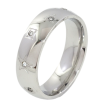 Каблучка Xuping TTM Stainless Steel Колір Родій Вставки цирконію, шир.6мм фото №2