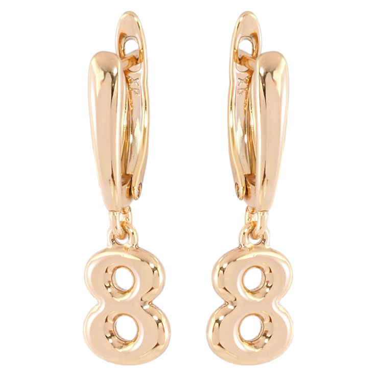 Серьги Xuping Позолота 18K английский замок Восьмерки фото №10 Серьги Xuping Позолота 18K английский замок Восьмерки фото №10