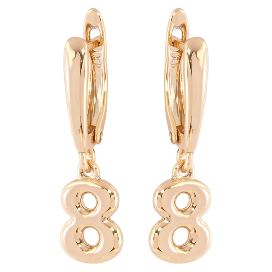 Серьги Xuping Позолота 18K английский замок Восьмерки фото №1 Серьги Xuping Позолота 18K английский замок Восьмерки фото №1