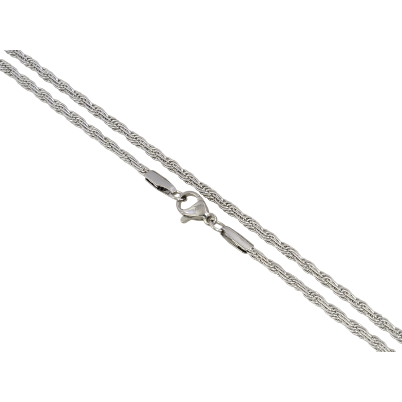 Цепочка Xuping ТТМ Stainless Steel цвет Родий Плетение Кордовое длина 50см х 2мм фото №7