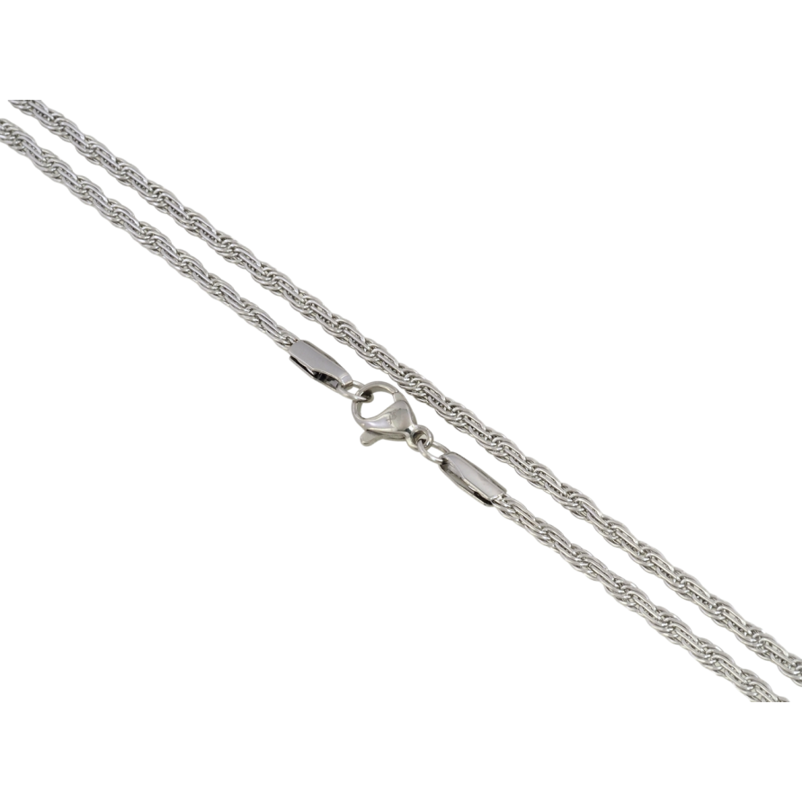 Цепочка Xuping ТТМ Stainless Steel цвет Родий Плетение Кордовое длина 50см х 2мм фото №1
