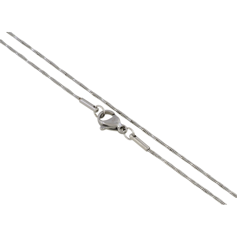 Цепочка Xuping ТТМ Stainless Steel цвет Родий Плетение Ювелирный шнур 4-х гранный длина 50см х 1мм фото №4