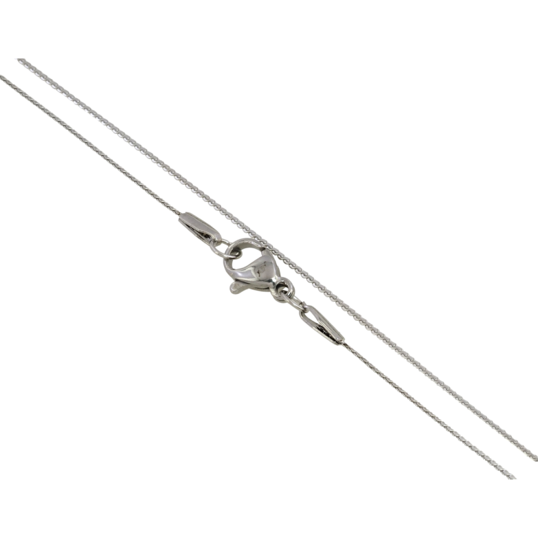 Цепочка Xuping ТТМ Stainless Steel цвет Родий Плетение Серпантин длина 45см х 1мм фото №3