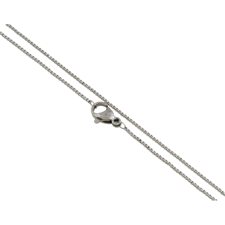 Цепочка Xuping ТТМ Stainless Steel цвет Родий Плетение Венецианское длина 45см х 1мм фото №1