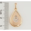 Кулон Xuping Позолота 18K Крапелька з цирконієм для ланцюжка до 5мм фото №2 Кулон Xuping Позолота 18K Крапелька з цирконієм для ланцюжка до 5мм фото №2