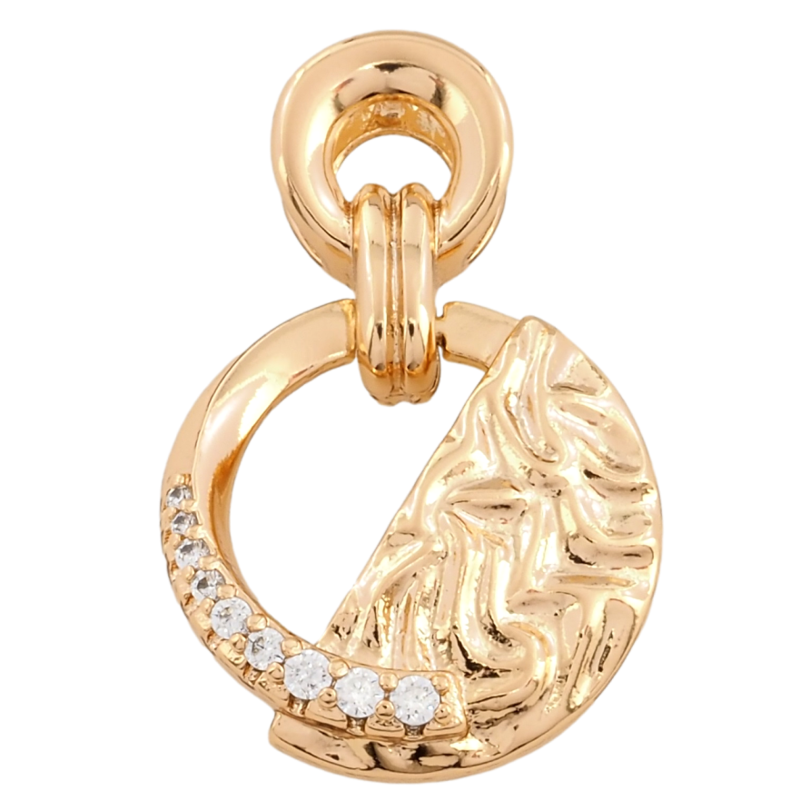 Кулон Xuping Позолота 18K Декоративные колечка с цирконием для цепочки до 4мм фото №1 Кулон Xuping Позолота 18K Декоративные колечка с цирконием для цепочки до 4мм фото №1