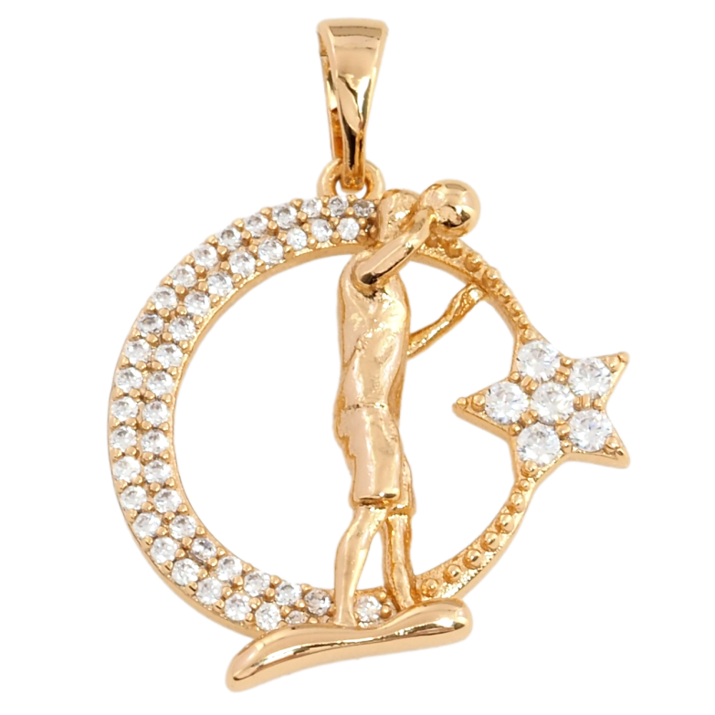 Кулон Xuping Позолота 18K Футболист для цепочки до 5мм фото №3