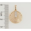 Кулон Xuping Позолота 18K Резное колечко с цирконием для цепочки до 5мм фото №2
