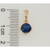 Кулон Xuping Позолота 18K Синій фіаніт, ø 6мм для ланцюжка до 5мм фото №2