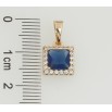 Кулон Xuping Позолота 18K Синий фианит в обрамлении циркония, 8х9мм для цепочки до 5мм фото №2 Кулон Xuping Позолота 18K Синий фианит в обрамлении циркония, 8х9мм для цепочки до 5мм фото №2