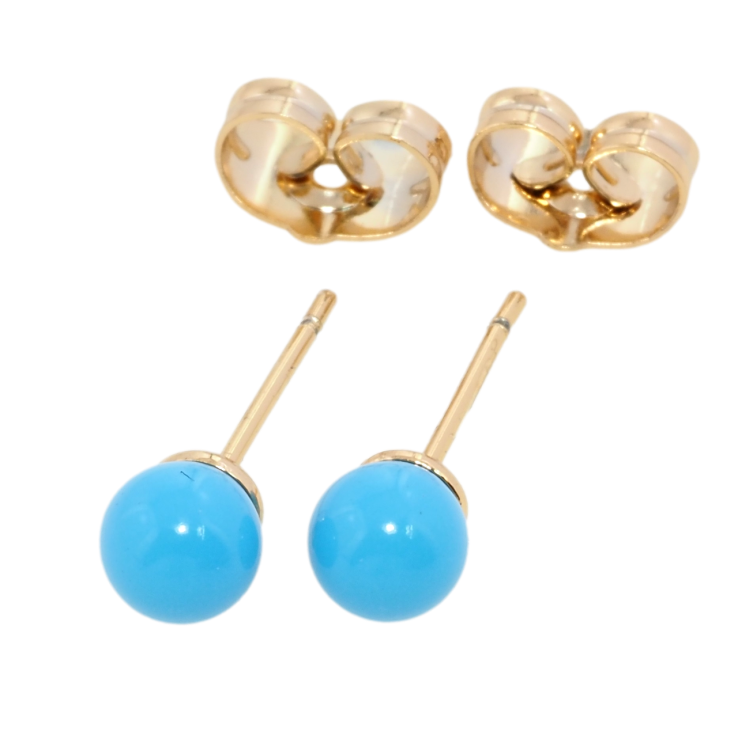 Серьги Xuping Позолота 18K пусеты Голубые шарики ø 5мм фото №12 Серьги Xuping Позолота 18K пусеты Голубые шарики ø 5мм фото №12
