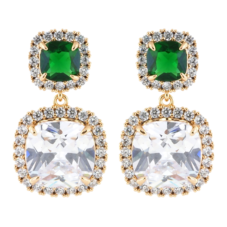 Сережки Xuping Позолота 18K пусети Кришталеві підвіски фото №14 Сережки Xuping Позолота 18K пусети Кришталеві підвіски фото №14