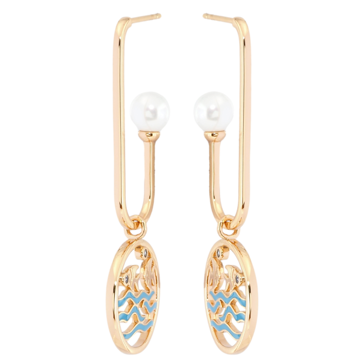 Серьги Xuping Позолота 18K пусеты Декоративные подвески с рыбками фото №4 Серьги Xuping Позолота 18K пусеты Декоративные подвески с рыбками фото №4