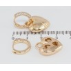 Серьги Xuping Позолота 18K подвески на колечках Сердечки с цирконием 3 в 1 фото №2 Серьги Xuping Позолота 18K подвески на колечках Сердечки с цирконием 3 в 1 фото №2