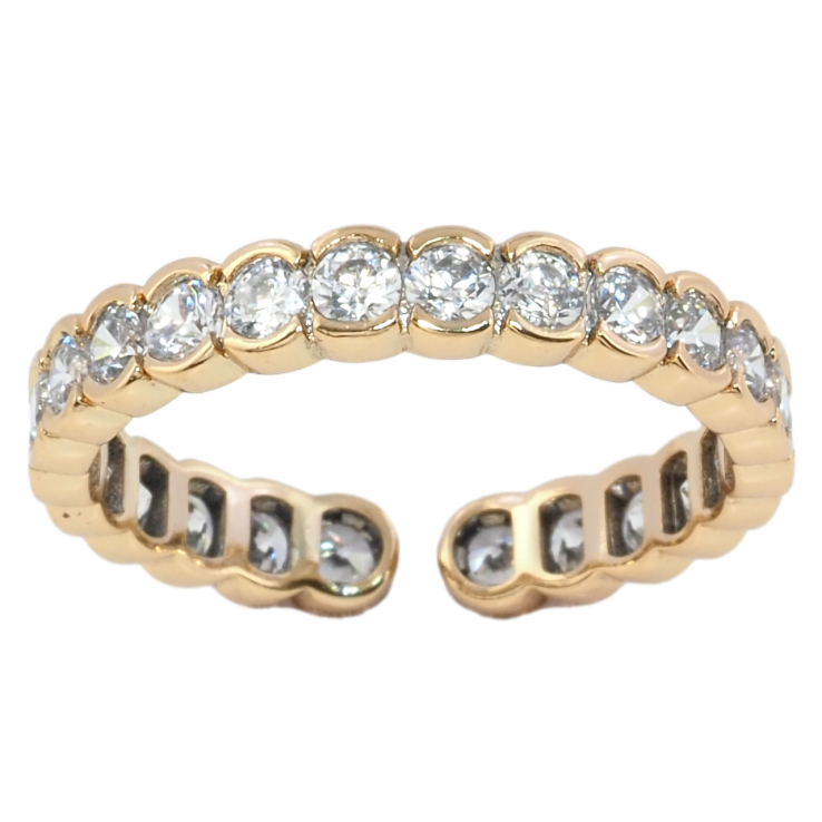 Каблучка Xuping Позолота 18K Доріжка цирконію фото №15 Каблучка Xuping Позолота 18K Доріжка цирконію фото №15