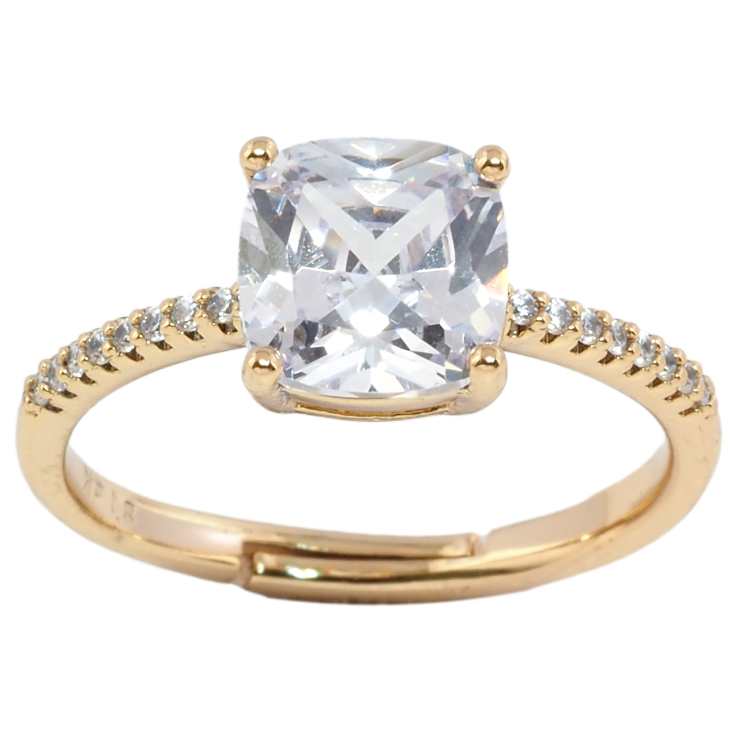 Каблучка Xuping Позолота 18K Фіаніт на доріжці цирконію фото №11 Каблучка Xuping Позолота 18K Фіаніт на доріжці цирконію фото №11