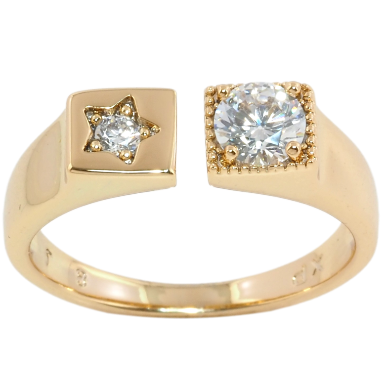 Каблучка Xuping Позолота 18K Фіаніт з зірочкою фото №19 Каблучка Xuping Позолота 18K Фіаніт з зірочкою фото №19