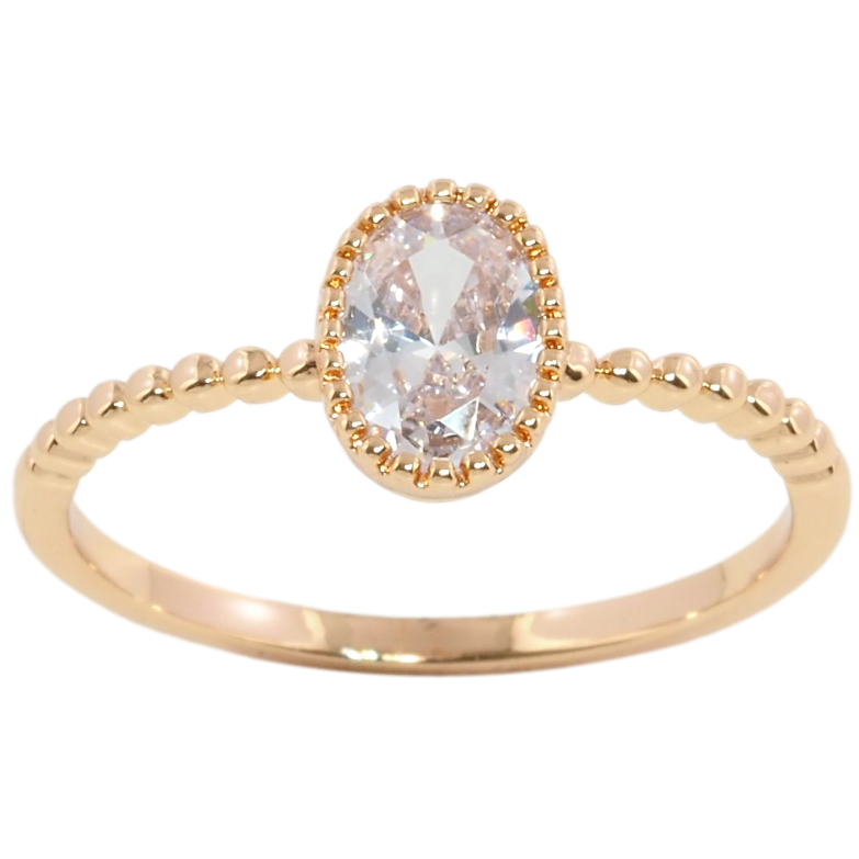 Кольцо Xuping Позолота 18K Фианит фото №3