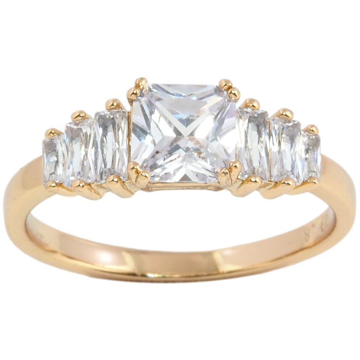 Каблучка Xuping Позолота 18K Кришталевий блиск фото №10 Каблучка Xuping Позолота 18K Кришталевий блиск фото №10