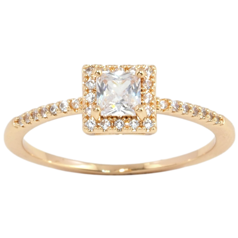 Каблучка Xuping Позолота 18K Фіаніт в обрамленні цирконію фото №9 Каблучка Xuping Позолота 18K Фіаніт в обрамленні цирконію фото №9