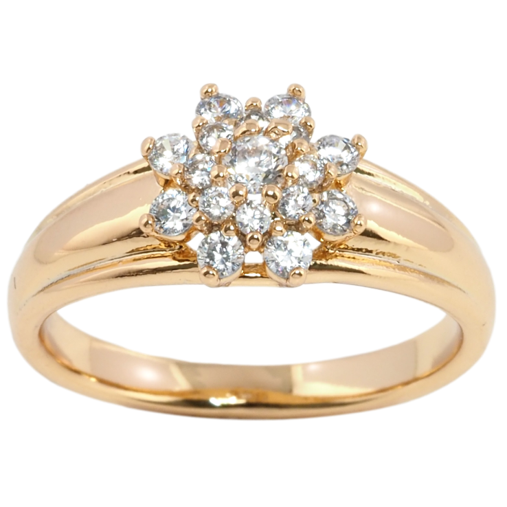 Каблучка Xuping Позолота 18K Кришталева зірочка фото №11 Каблучка Xuping Позолота 18K Кришталева зірочка фото №11