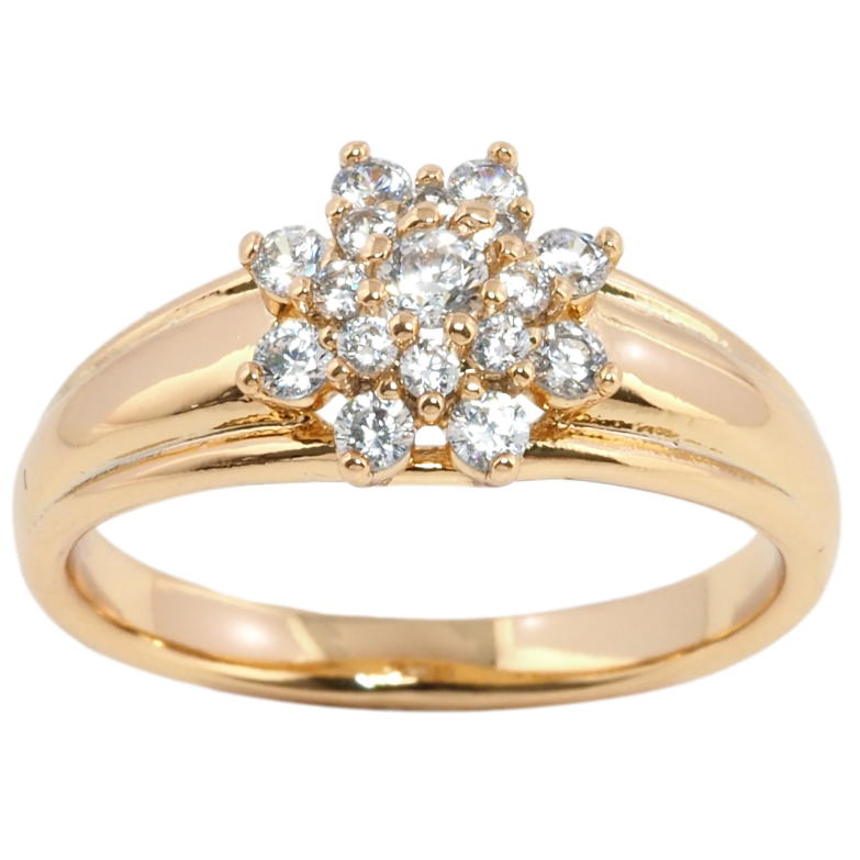 Каблучка Xuping Позолота 18K Кришталева зірочка фото №7 Каблучка Xuping Позолота 18K Кришталева зірочка фото №7