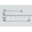 Серьги Xuping TTM Stainless Steel цвет Родий пусеты Ассиметричные подвески с шариками ø 6см фото №2 Серьги Xuping TTM Stainless Steel цвет Родий пусеты Ассиметричные подвески с шариками ø 6см фото №2