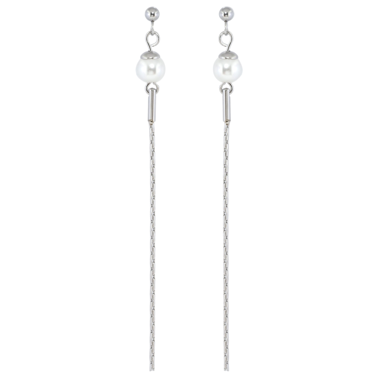 Серьги Xuping TTM Stainless Steel цвет Родий пусеты Декоративные подвески с жемчужинами фото №11